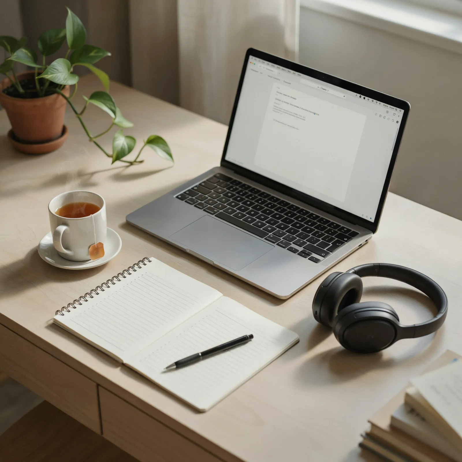 A desk set up for focused exam preparation study